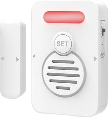 6,2 x 5,2 x 2 cm Alarme pour porte de réfrigérateur ABS Alarme de porte du congélateur pour fenêtre ouverte avec rappels vocaux réglables, capteur de fenêtre, rappel de fermeture et alerte vocale