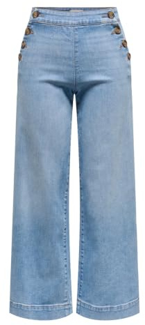 ONLY Female Jeans mit weitem Bein ONLMADISON Hohe Taille Weiter Beinschnitt Jeans