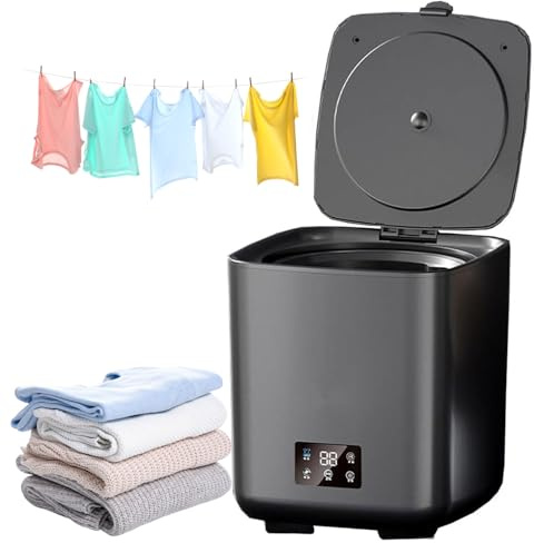 10L Tragbare Waschmaschine, Vollautomatische Waschtrockner Combo, für Babykleidung, Unterwäsche, Camping, Reisen, mit Tiefenreinigung, 4 Reinigungsmodi, kleine intelligente Waschmaschine