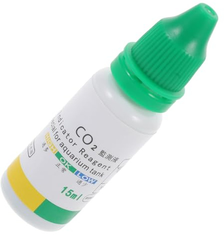 Ipetboom Solution Indicatrice Co2 15ml pour Test d'eau D'aquarium, Kit Testeur d'eau Aquarium, Liquide De Détection Co2 Précis, Usage Aquarium avec Plantes