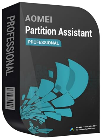 AOMEI Partition Assistant PRO - Festplattenverwaltung - Betriebssystem migrieren 2 PCs - lebenslange Laufzeit für Win 11, 10