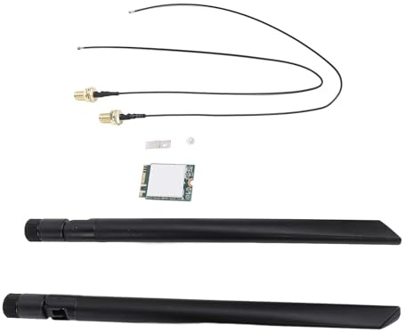 MENDUNER M.2 WiFi Card 1200Mbps with Bluetooth 4.1, Dual Band 2.4GHz/5GHz 802.11ac Wireless Network Adapter for 10 11 7 8 and, Easy Installation (External Antennae)