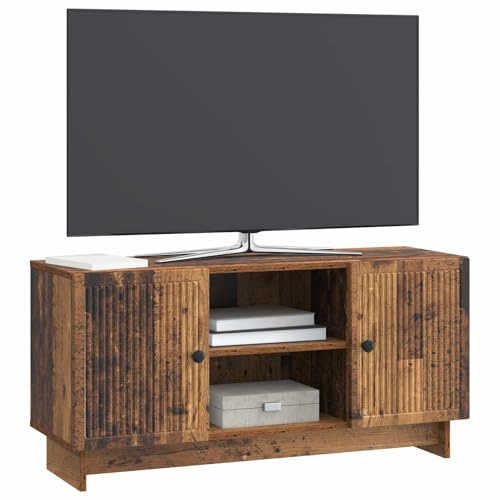 vidaXL TV-Schränk 102 x 34,5 x 50 cm Altholz Holzwerkstoff, Wohnzimmer, Vintage rechteckiger Schrank, geräumige Medien-Einheit, stylischer TV-Ständer, vielseitige Möbel-Lösung