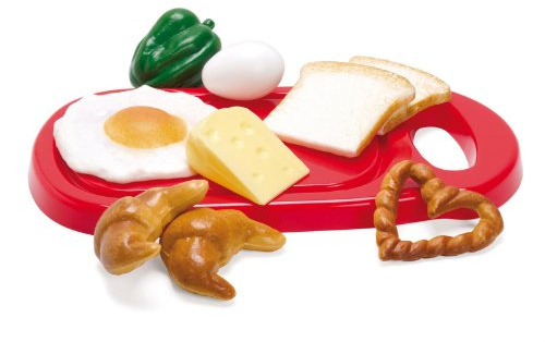 Dantoy Breakfast Platter Set, Kids Pretend Play Food with 10 Pieces for Role Play, Made in Denmark
