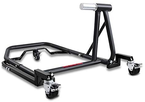 ConStands - Motorrad Montageständer für Ducati Xdiavel/S 16-23 Single Mover Schwarz hinten inkl. Rangierhilfe und Bolzen