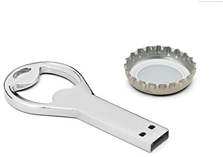Cool Gadget Geschenk Idee Silber Metall USB 8 GB Flash Drive Memory Stick Flaschenöffner passt Schlüsselanhänger UK Verkäufer