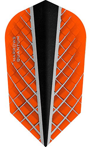 HARROWS Quantum X Dart Flights, 100 Micron – Slim – 3D Effekt – Orange – 10 Sets (30)