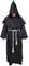 Myir JUN Mönch Robe Kostüm Mönch Priester Gewand Halloween Kostüm mit Kapuze Mittelalterliche Kapuze Herren Männer Mönchskutte (Schwarz, X-Large)