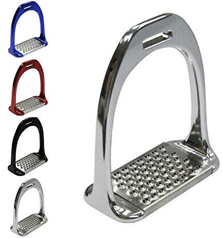 Nbrand JA Horse Aluminium Steigbügel Balance rutschfeste Einlagen stabile (Silber)