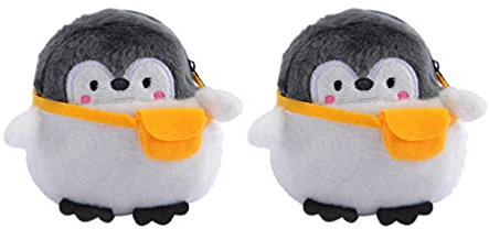 Toddmomy 2Pcs Puppe Rucksack Pinguin Form Mini Rucksack Schlüssel Kette Münze Bargeld Tasche Kleine Brieftaschen Taschen Beutel Puppe Zubehör