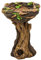 Sharplace Tree Stump Bird Bath Decoration Sculpture for Fairy Garden Lawn Birdbath Housewarming Gift