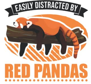 Roter Panda Tagesplaner: Easily distracted by Red Pandas Roter Panda / Kalender 2023 & 2024 / Wochenplaner Tagesplaner Planer / Planungsbuch To-Do-Liste / 6x9 Zoll / 100 ausfüllbare Seiten