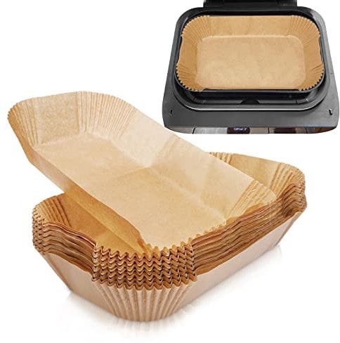 Luftfritteusen-Einlagen, Ninja Foodi Grill-XL-Zubehör, 125 Stück, Luftfritteusen-Einlagen, Einweg-Papier für Ninja Fg551, 6-in-1-Grill-Luftfritteuse, Pergamentpapier-Einlagen, rechteckig, Zubehör