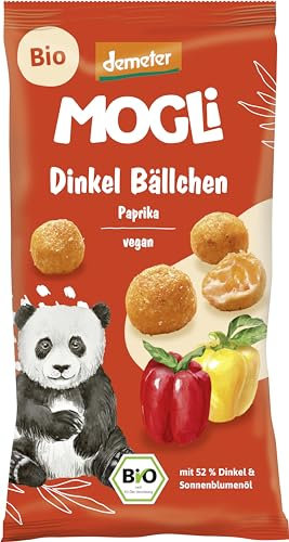 Mogli Knabber Gebäck - Dinkel Bällchen Paprika demeter, 40g (12er Pack)