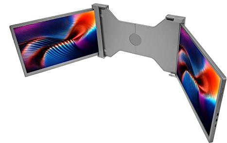 Pyhodi Laptop- mit DREI Bildschirmen, Tragbarer 14-Zoll-1920x1200-IPS- mit Tragetasche für Laptop, 16:10-Anzeigeverhältnis, Plug-and-Play-HD-Bildschirmverlängerung für 15-