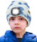 ATNKE Kids LED Beleuchtete Mütze mit Licht,Wiederaufladbare USB 4 LED Laufmütze Extrem Heller Lampe Winter Warme Stricken Mütze Großartig Geschenke für Jungen und Mädchen/Tie Dye Blue