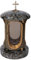 Stilvolle Grablaterne Granit Lablador Höhe 23 cm/Ø 15 cm Stilvolle Granitlaterne Elegant Grablampe Grablicht Grableuchte Bronze mit sockel