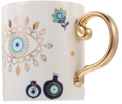 Garneck Keramik Espressotasse Set Becher und Untertasse Evil Große Kaffeetasse