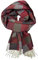 Wollschal Herrenschal Winterschal Karo in anthrazit rot braun aus 100% Wolle Made in Germany