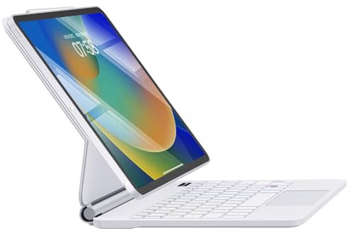 ALIWLHOF for iPad 9th Generation Case with Keyboard,Magic Magnetic Keyboard Case for iPad 10.2 9th/8th/7th Gen & Air 3,Pro 10.5, Multi-Touch Trackpad - Backlit - Floating Cantilever Stand (White)