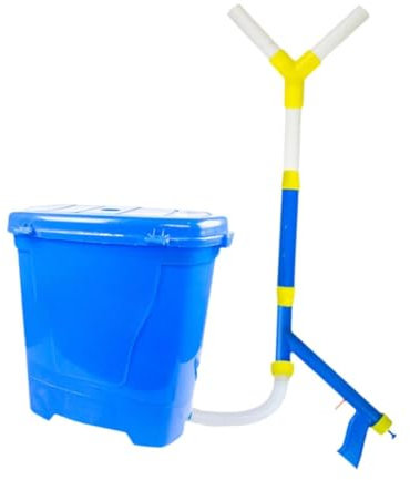 perfk Strumento di Diffusione del Fertilizzante Manuale Spargitore Multifunzionale Efficiente Strumento di fecondazione Blu per di Fusione del