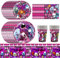 Vaisselle De Fête Monstre 51pcs Fournitures De Fête d'Anniversaire Monstre,Vaisselle Monster Thème Pour Enfants, Party Set Pour La Décoration Assiettes Serviettes Gobelets