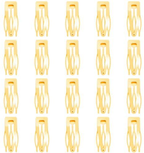 ZGQHZR 20 Pcs Snap Hair Clips for Women Snap Hair Barrettes Double Grip Hair Clips 3 Prong Clips for Hair Barrettes for Women Girls (GOLD)