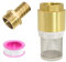 DIYCUT 1 Vanne Non Retour Pompe, Crepine Pompe, Clapet Anti Retour 1 Pouce, Crépine Aspiration, avec Raccord Fileté Mâle 1 et Ruban Brut, pour Pompe Eau, Tuyau Aspiration, Conduites Hydrauliques