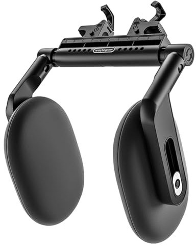 Miosugo Schlafkissen Auto, Auto Schlafen, Auto Nackenkissen mit Drei-Achsen-Gestänge, Weiches Memory-Schwämme Material (45D), Mechanisches Nackenkissen zur Haltungskorrektur (Schwarz)