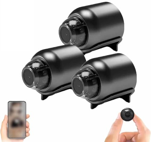 Bccnerty Kamera Home Cat-Eye Kamera Haushalt Micro Mini Wireless WiFi Kameras 1080p HD APP Remote & Nachtsicht für Zuhause Indoor Outdoor (3PCS)