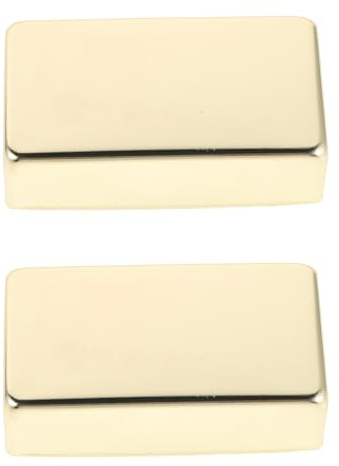 FUNOMOCYA 2 Stück Teiliges Metall Humbucker Pickup Cover in Gold Geschlossener Tonabnehmer-schutz aus Kompatibel Gitarren Einfache Montage Klarer Klang und Verbesserte Signalübertragung