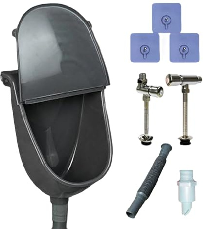 Inodoro sin agua – Urinario de pie para exterior, inodoro sin descarga | de fijación sanitaria sin agua para control de olores, solución de a prueba de salpicaduras de pie