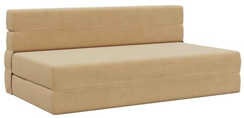 vidaXL Klappsofa Bett Grün Grau 152 x 86,5 x 60 cm Stoff, Verstellbares Sofa-Bett, rechteckige umwandelbare Couch, vielseitiges Möbelstück für Schlaf- und Wohnzimmer