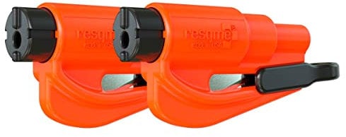 Resqme GBO-RQMTWIN-ORANGE Das Rettungswerkzeug als Schlüsselanhänger, Orange, 2er-Set