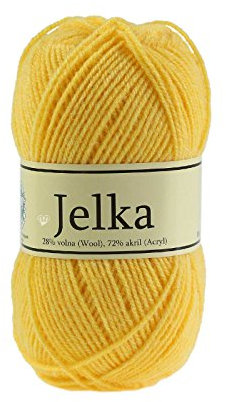 50g Strickgarn Jelka m. 28% Wolle veredelt, Strickwolle, Farbauswahl, Farbe:gelb