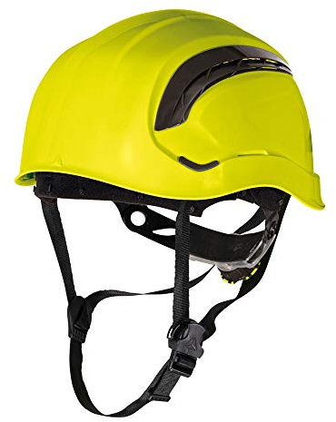 Deltaplus GRAWIJAFL Belüfteter Bauhelm - Bergsteigerhelm-Stil, Gelb, Größe Einstellbar