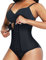FeelinGirl Waist Trainer Damen Korsage mit 9 Stahlknochen Korsett Waist Cincher Latex Taillenmieder Unterbrust Shaper Body Bauchweg Corsage mit 3 Reihen Haken Schwarz XL