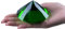 LONGWIN - Diamants de Cristal décoratifs Presse-Papier, 80 mm de Large, Couleur Unie, Vert