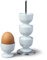 Zeal G277B Stack and Store Cups/Holders, Set of 4 with Chrome Storage and Carry Stand, Duck Egg Blue