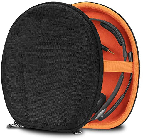 Geekria Shield Case kompatibel mit Blue Parrott B450-XT, B350-XT, B250-XT, B250-XTS, Kopfhörern für LKW-Fahrer oder Callcenter, Reise-Tragetasche mit Kabelaufbewahrung, Hartschale (schwarz)