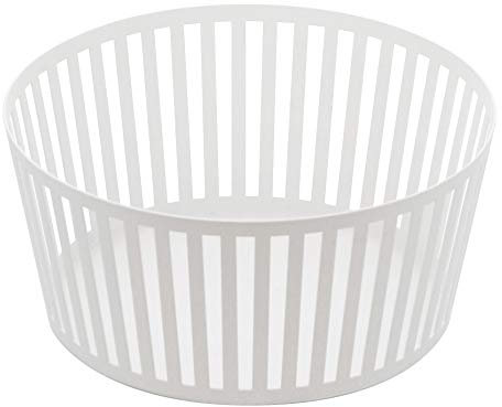 Yamazaki 3811 TOWER Fruit Basket Deep, white, Steel, 21.5 x 21.5 x 10 cm
