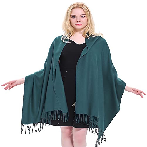CJ Apparel Damen Dicker Schal aus Baumwollmischung Pashmina-Schal (1er Pack)