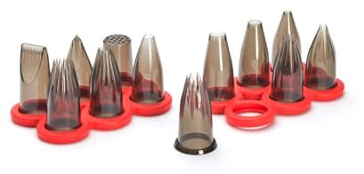 De Buyer - Coffret MIX : 12 douilles en tritan avec support - 16,5 x 8,5 x 7 cm -, Noir