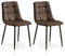 TUKAILAI Esszimmerstühle 2er Set aus Kunstleder, Küchenstühle Esszimmer Stühle mit Metallbeinen für Küch, Esszimmerstuhl Wohnzimmerstuhl Besucherstühle, Braun