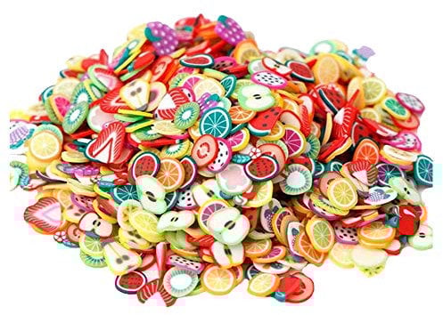 1000 Pcs/bag 3d Polymer Clay Tiny Fimo Fruit Slices Wheel Nail Art Diy Designs Wheel Nail Art Decorations