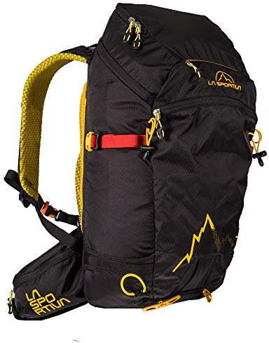 La Sportiva Moonlite Backpack Gelb - Robuster vielseitiger Skitourenrucksack, 30l, Größe 30l - Farbe Black - Yellow