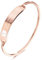 MOWOM Medical Alert Cuff Bangles Bracelet For Women Girls Customized Engraving Stainless Steel Personalized Name ID Identification Allergy Emergency (Rose-Gold Color, 60mm Diameter, 8mm Width)