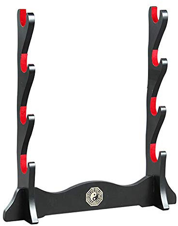 SZQL Schwertständer Katana Halter Samurai Halterung Wakizashi Tanto Schwert Display Ständer Waffenständer 4 Etagen