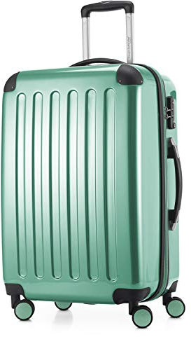 Alex - Mittelgroßer Hartschalenkoffer, TSA, 4 Rollen, Koffer, Trolley, Rollkoffer, Reisekoffer, Volumenerweiterung, 65 cm, 74 Liter, Mint