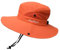 Anvevkn Damen Faltbarer Sonnenhut UV Schutz Sommerhut Wanderhut Fischerhut Gartenhut Wasserdicht Outdoor Buschhut mit Verstellbare Kinnband S-Orange